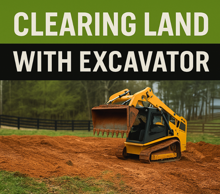 Clearing Land with Excavator