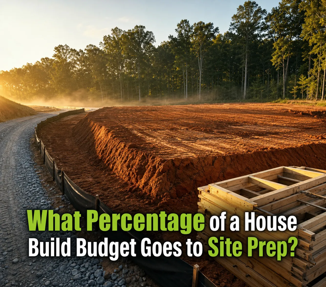 site prep percentage of house build budget